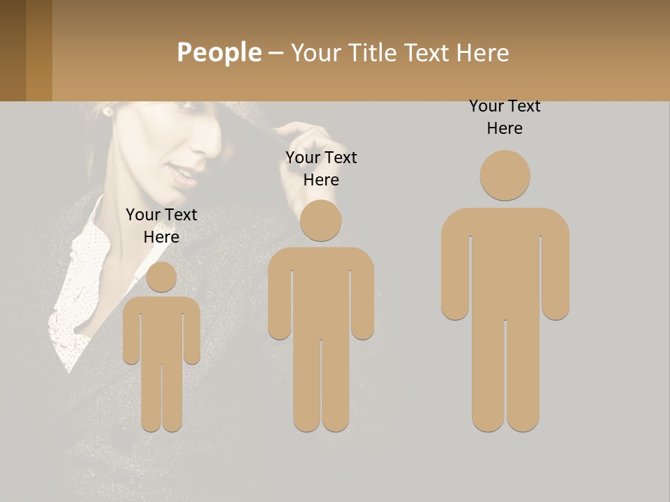 Standing Woman Life PowerPoint Template