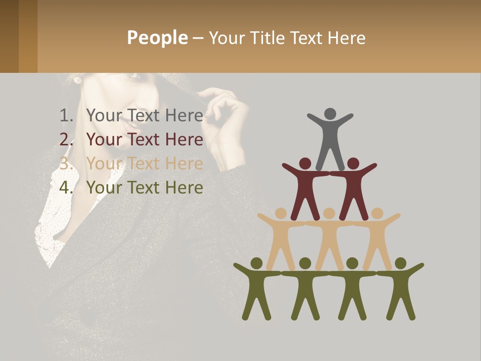 Standing Woman Life PowerPoint Template