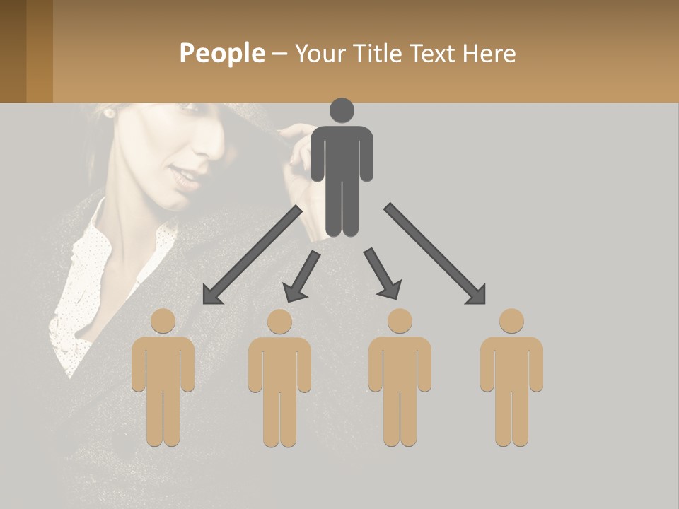 Standing Woman Life PowerPoint Template