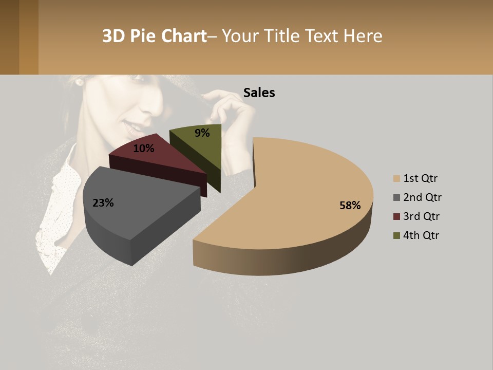 Standing Woman Life PowerPoint Template