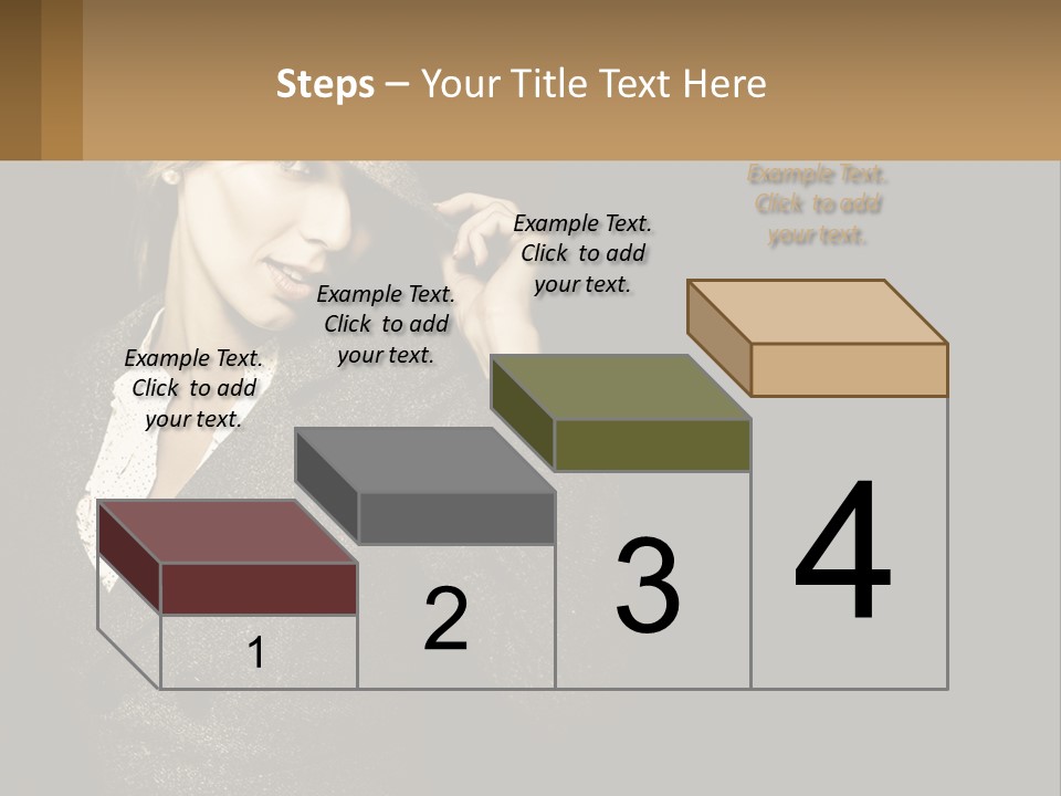 Standing Woman Life PowerPoint Template