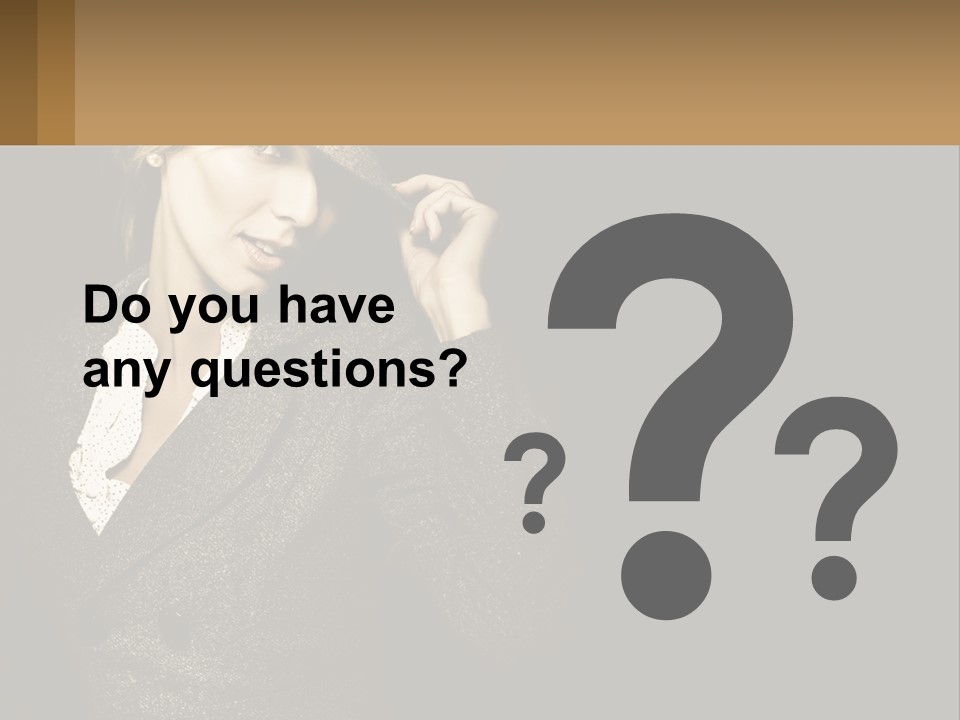 Standing Woman Life PowerPoint Template