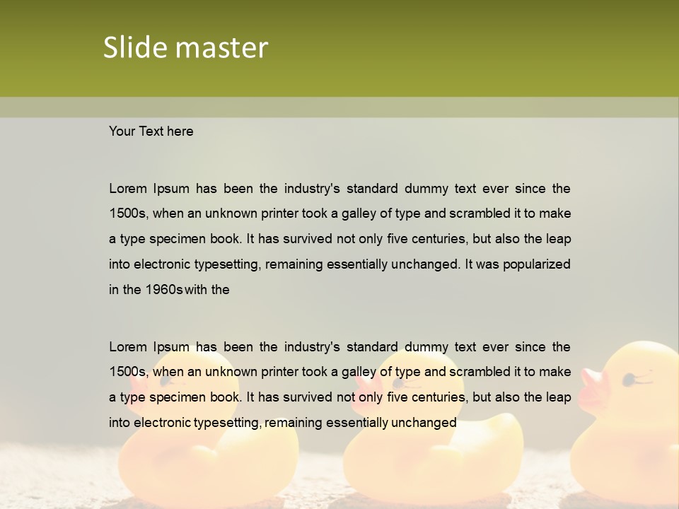 Pensioner Peaceful Single PowerPoint Template