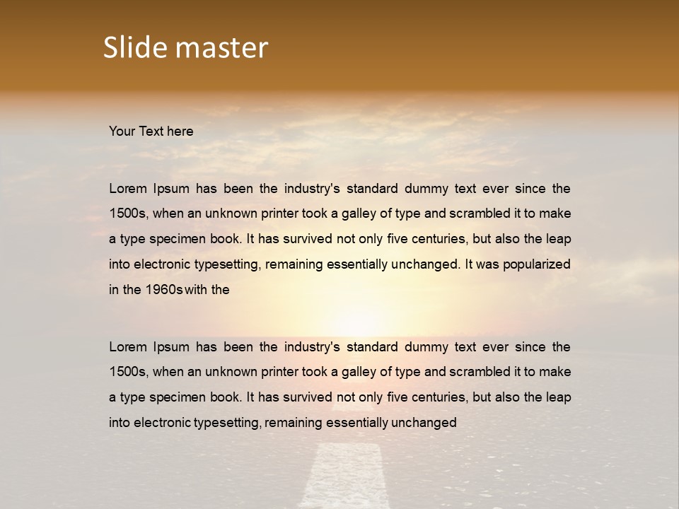 Sunset Beach Portrait PowerPoint Template