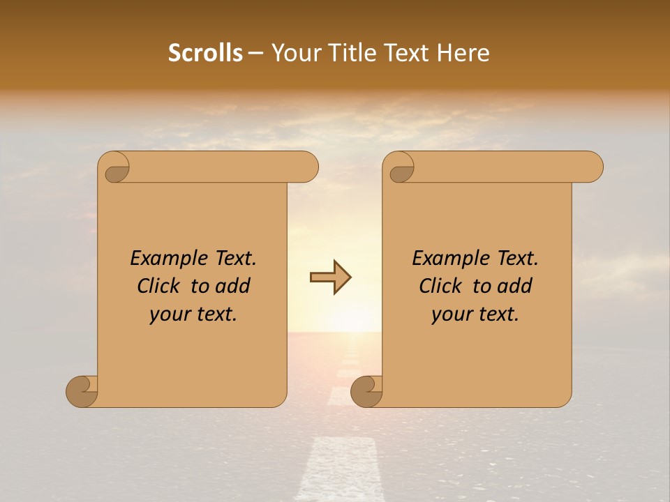 Sunset Beach Portrait PowerPoint Template
