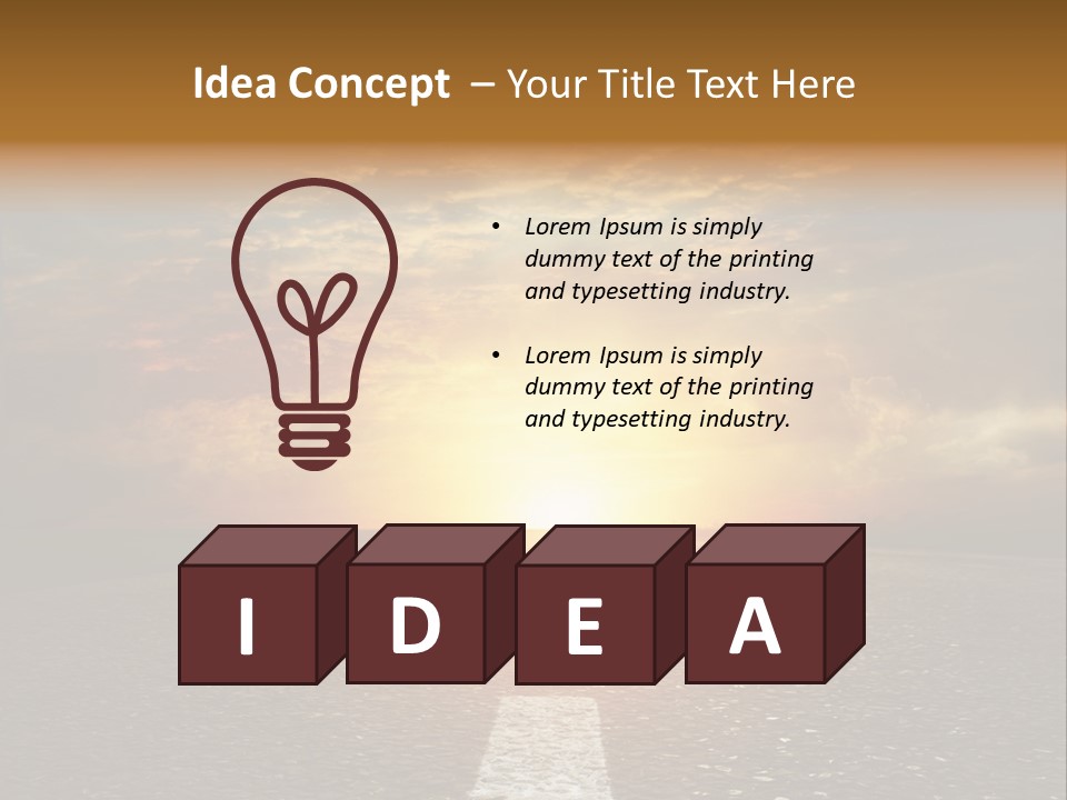 Sunset Beach Portrait PowerPoint Template