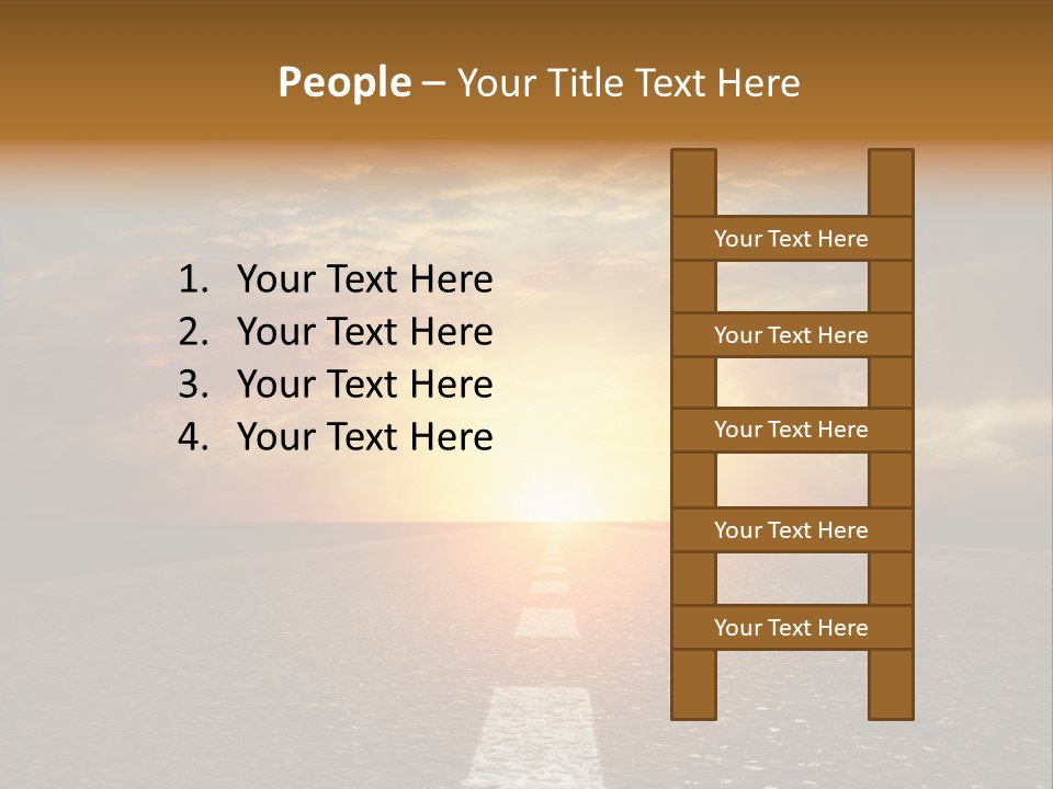 Sunset Beach Portrait PowerPoint Template