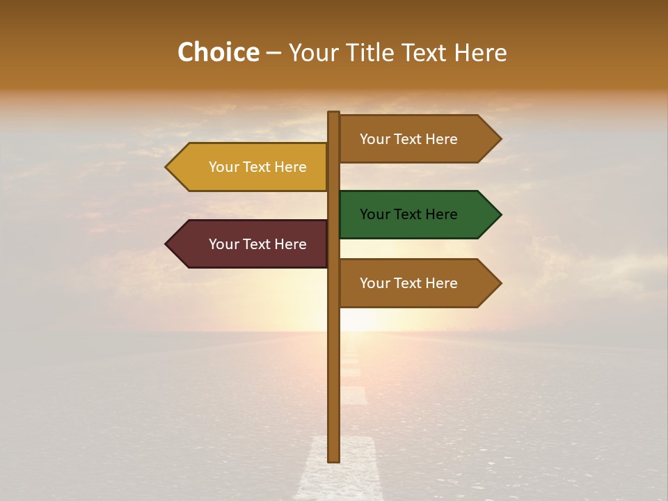 Sunset Beach Portrait PowerPoint Template