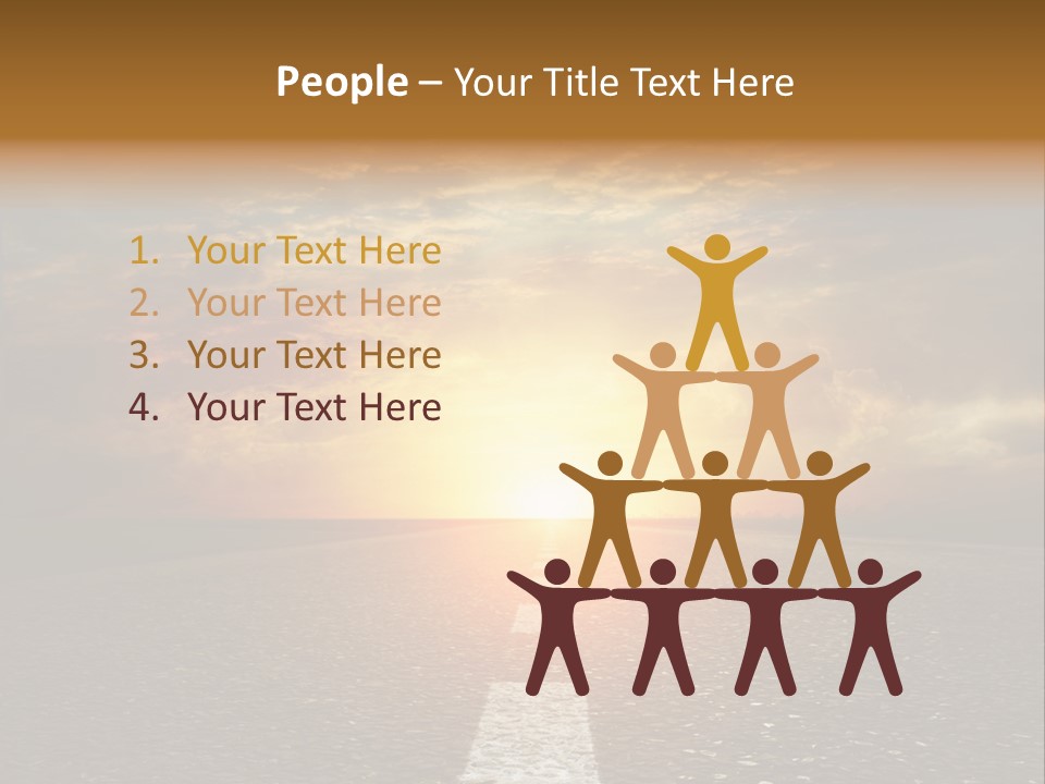 Sunset Beach Portrait PowerPoint Template