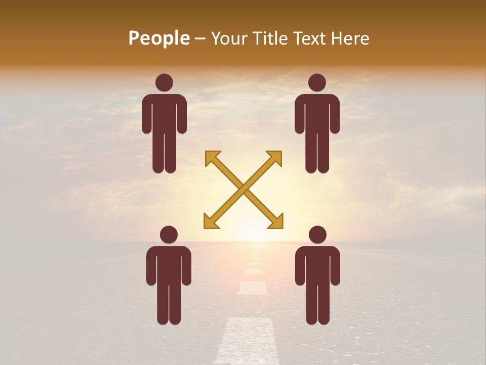 Sunset Beach Portrait PowerPoint Template