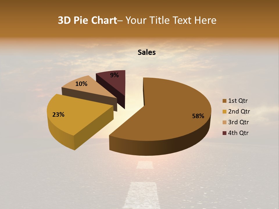Sunset Beach Portrait PowerPoint Template