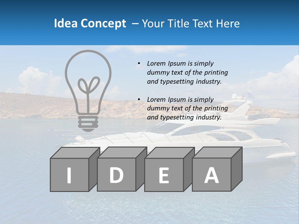 Senior Elderly Ocean PowerPoint Template