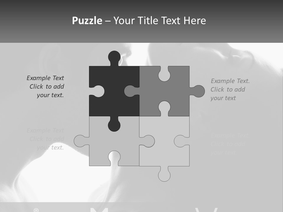 Caucasian Ocean Single PowerPoint Template