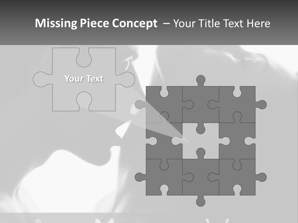 Caucasian Ocean Single PowerPoint Template