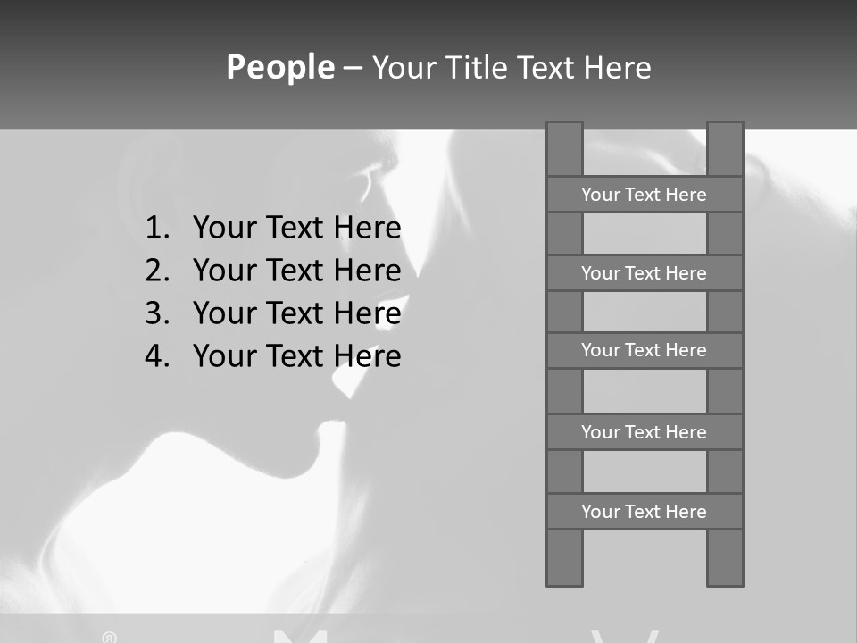 Caucasian Ocean Single PowerPoint Template