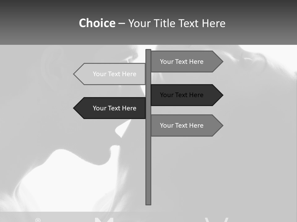 Caucasian Ocean Single PowerPoint Template