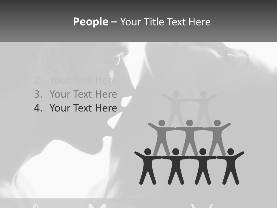 Caucasian Ocean Single PowerPoint Template