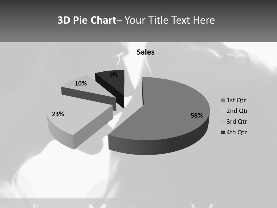 Caucasian Ocean Single PowerPoint Template