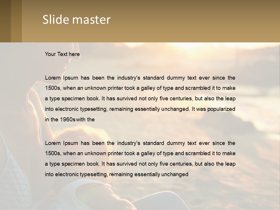 Lifestyle Coast Daughter PowerPoint Template