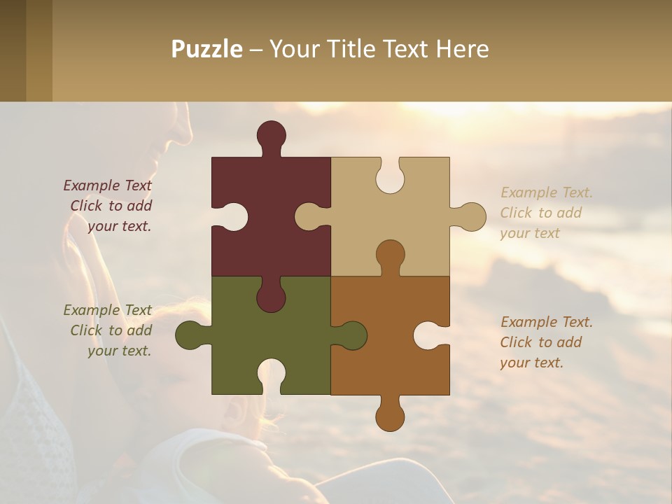 Lifestyle Coast Daughter PowerPoint Template