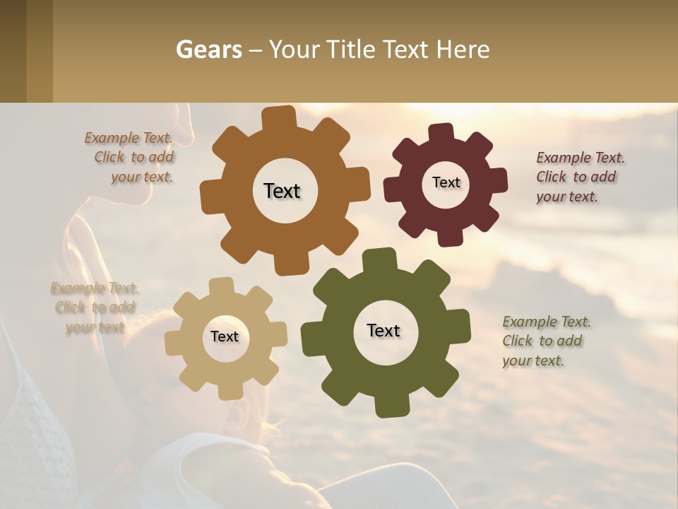 Lifestyle Coast Daughter PowerPoint Template