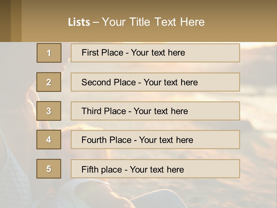 Lifestyle Coast Daughter PowerPoint Template