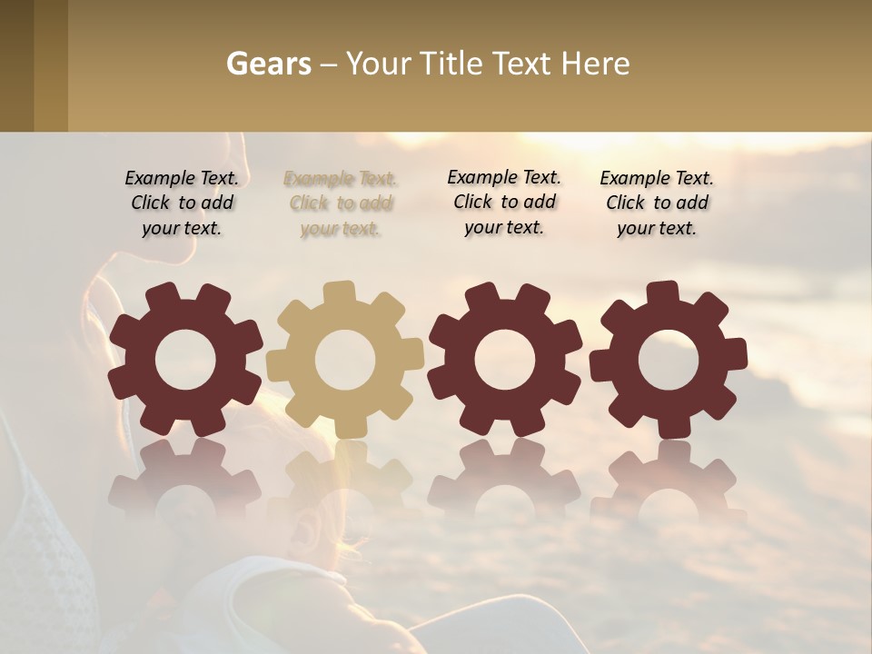 Lifestyle Coast Daughter PowerPoint Template