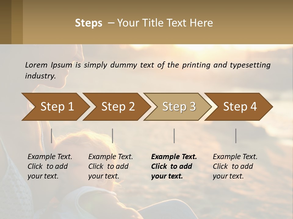Lifestyle Coast Daughter PowerPoint Template
