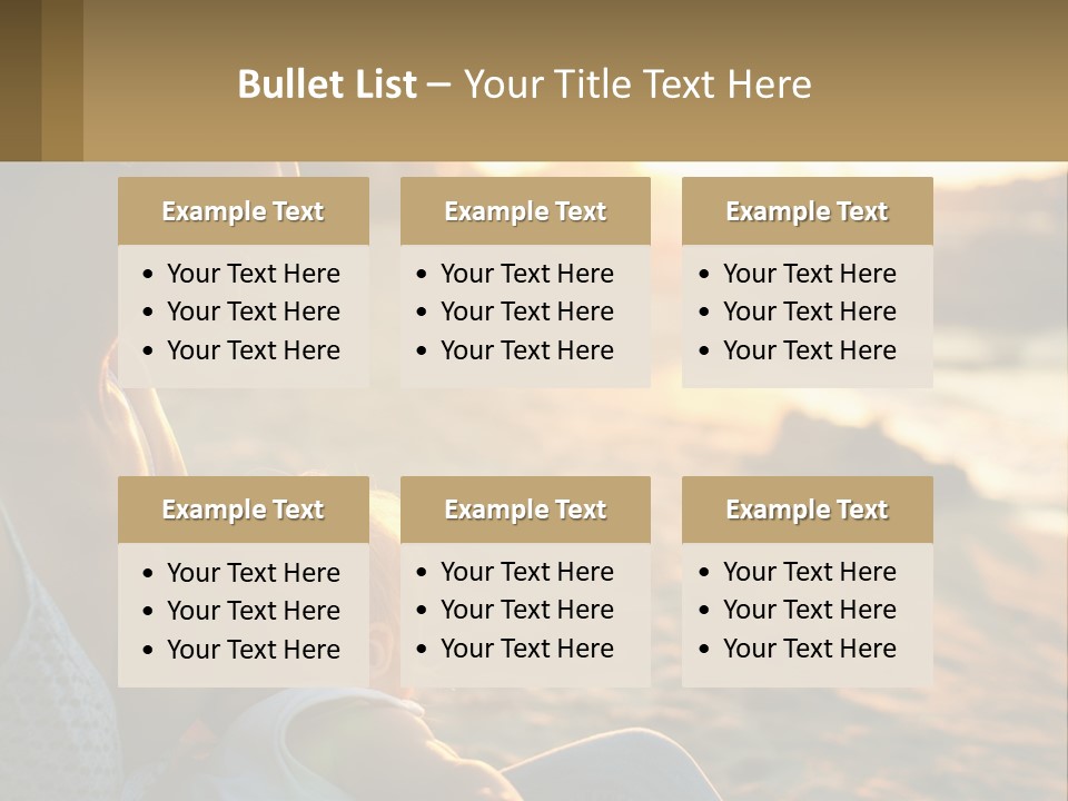 Lifestyle Coast Daughter PowerPoint Template