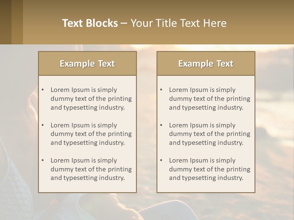 Lifestyle Coast Daughter PowerPoint Template