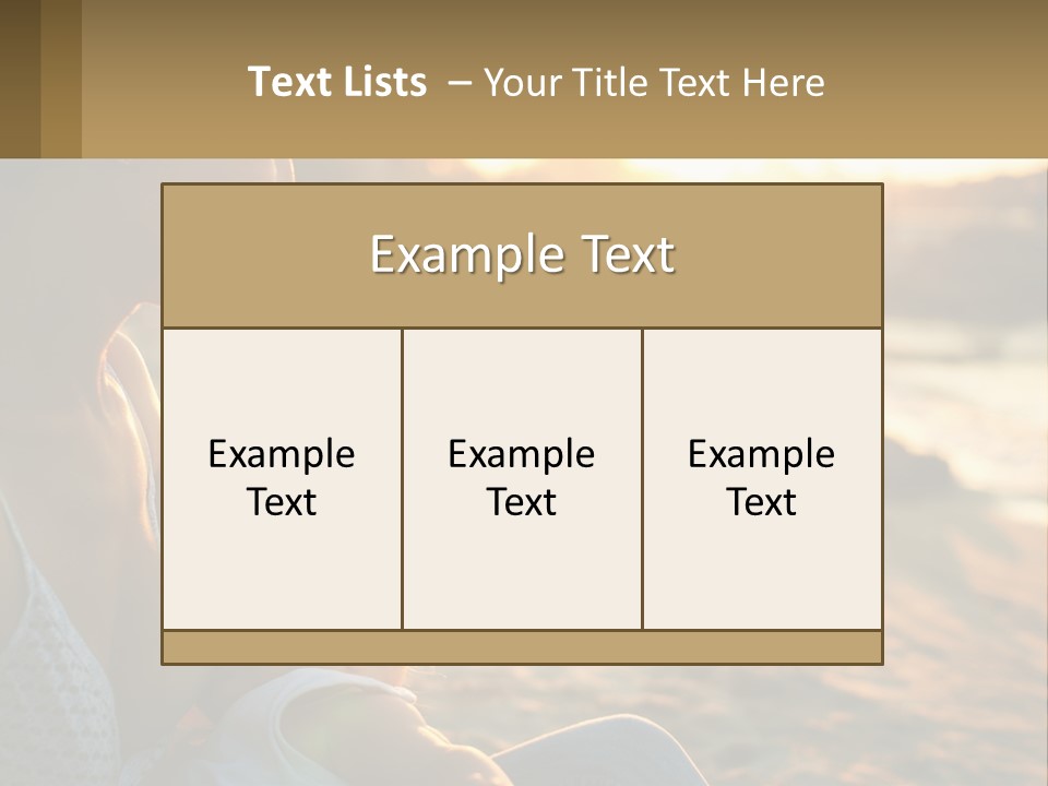 Lifestyle Coast Daughter PowerPoint Template