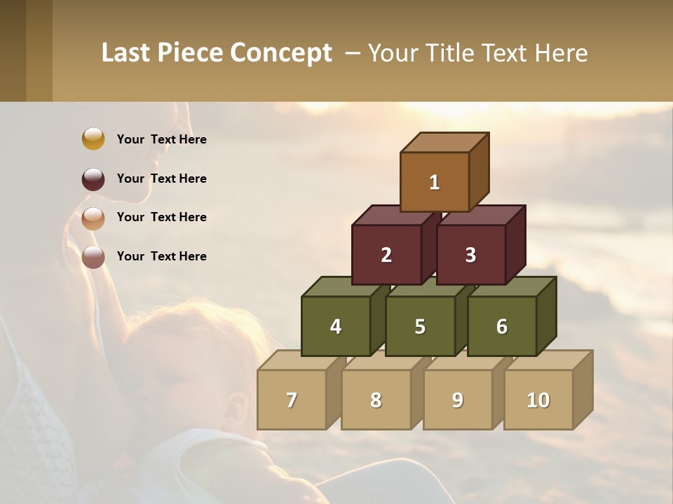 Lifestyle Coast Daughter PowerPoint Template