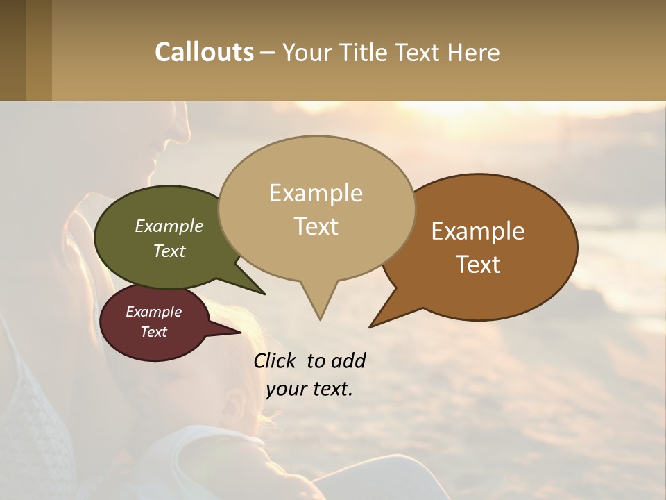 Lifestyle Coast Daughter PowerPoint Template