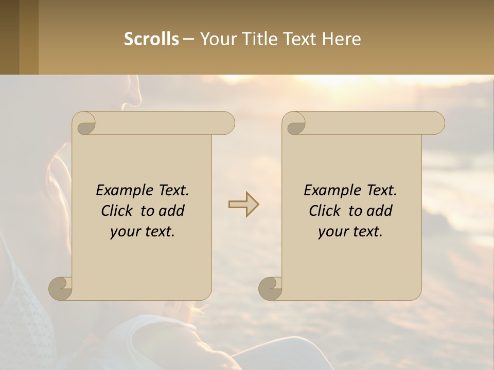 Lifestyle Coast Daughter PowerPoint Template