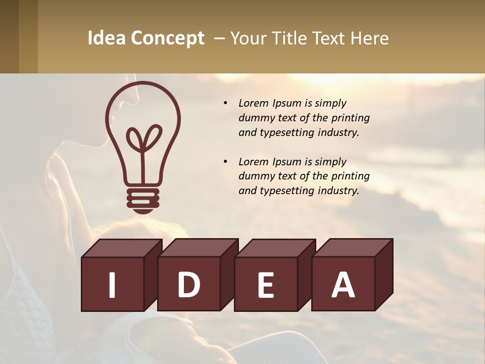 Lifestyle Coast Daughter PowerPoint Template