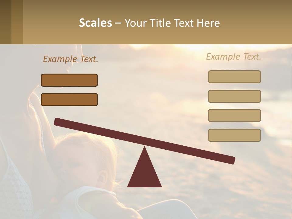 Lifestyle Coast Daughter PowerPoint Template