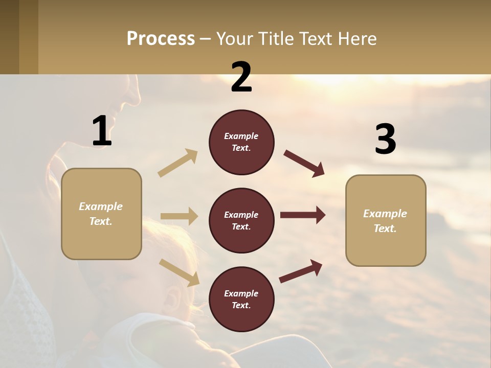 Lifestyle Coast Daughter PowerPoint Template