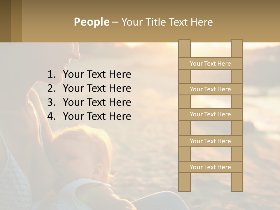 Lifestyle Coast Daughter PowerPoint Template