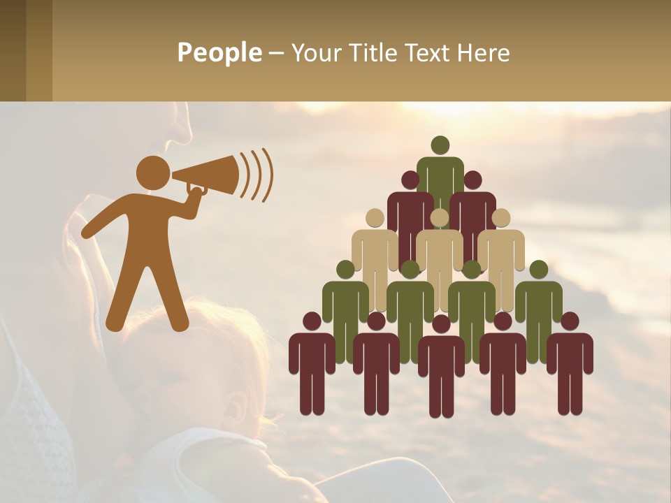 Lifestyle Coast Daughter PowerPoint Template