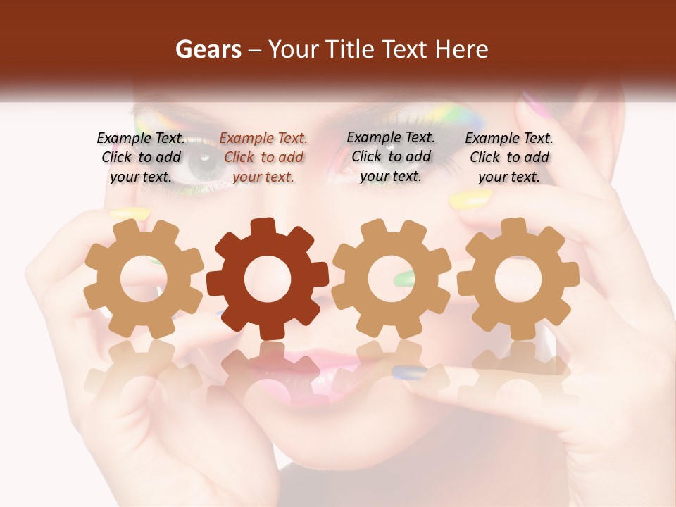 Beach Parent Daughter PowerPoint Template