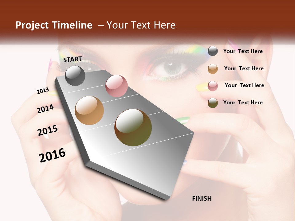 Beach Parent Daughter PowerPoint Template