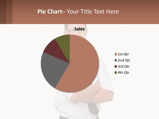 Sad Retired Standing PowerPoint Template