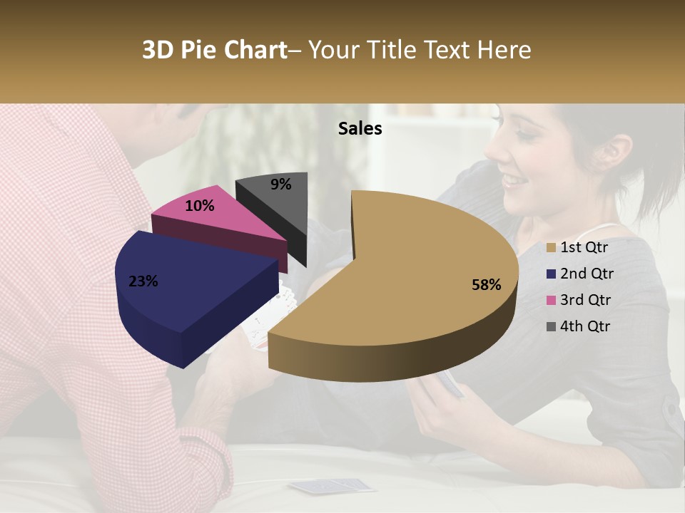 Retirement Coast Woman PowerPoint Template