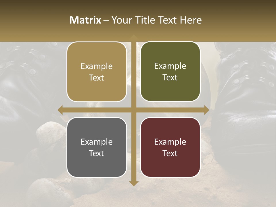 Wave Portrait Caucasian PowerPoint Template