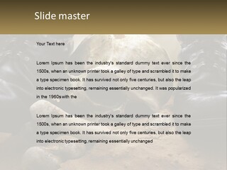 Wave Portrait Caucasian PowerPoint Template