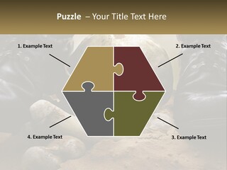 Wave Portrait Caucasian PowerPoint Template