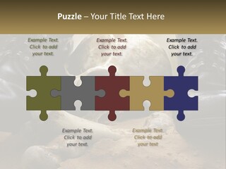 Wave Portrait Caucasian PowerPoint Template