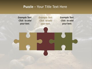 Wave Portrait Caucasian PowerPoint Template