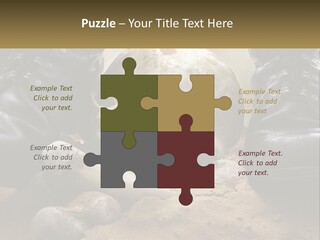 Wave Portrait Caucasian PowerPoint Template