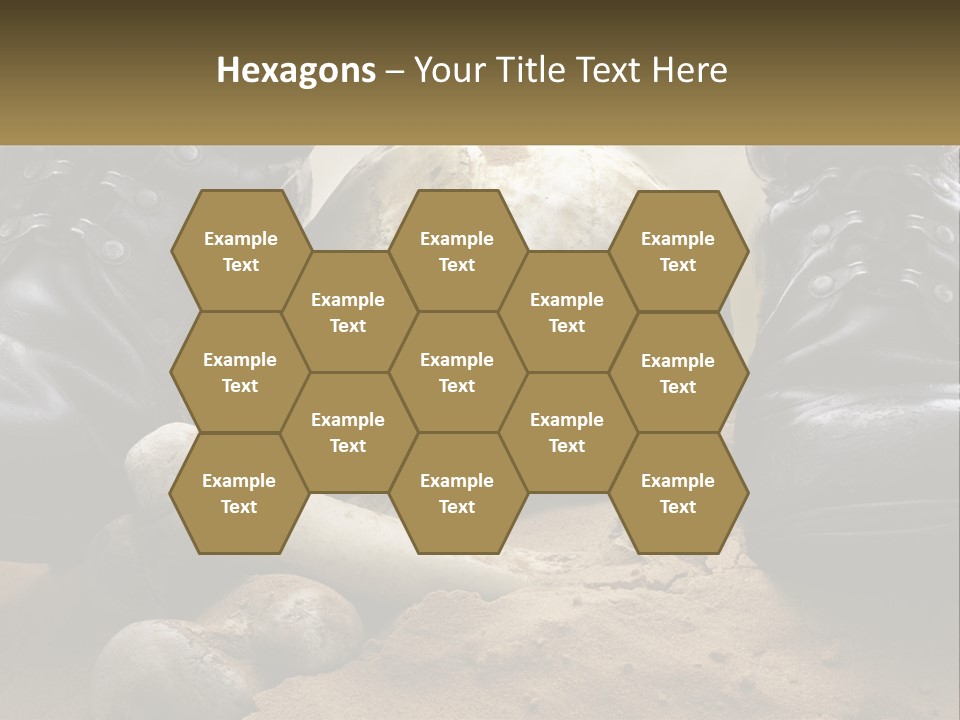 Wave Portrait Caucasian PowerPoint Template